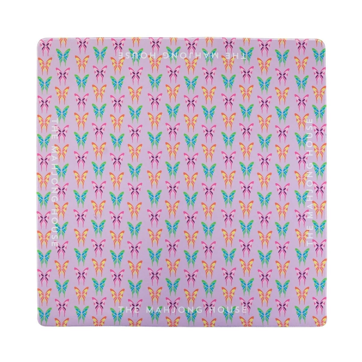 The Mahjong House Electric Blue Garden Double-Sided Mahjong Mat