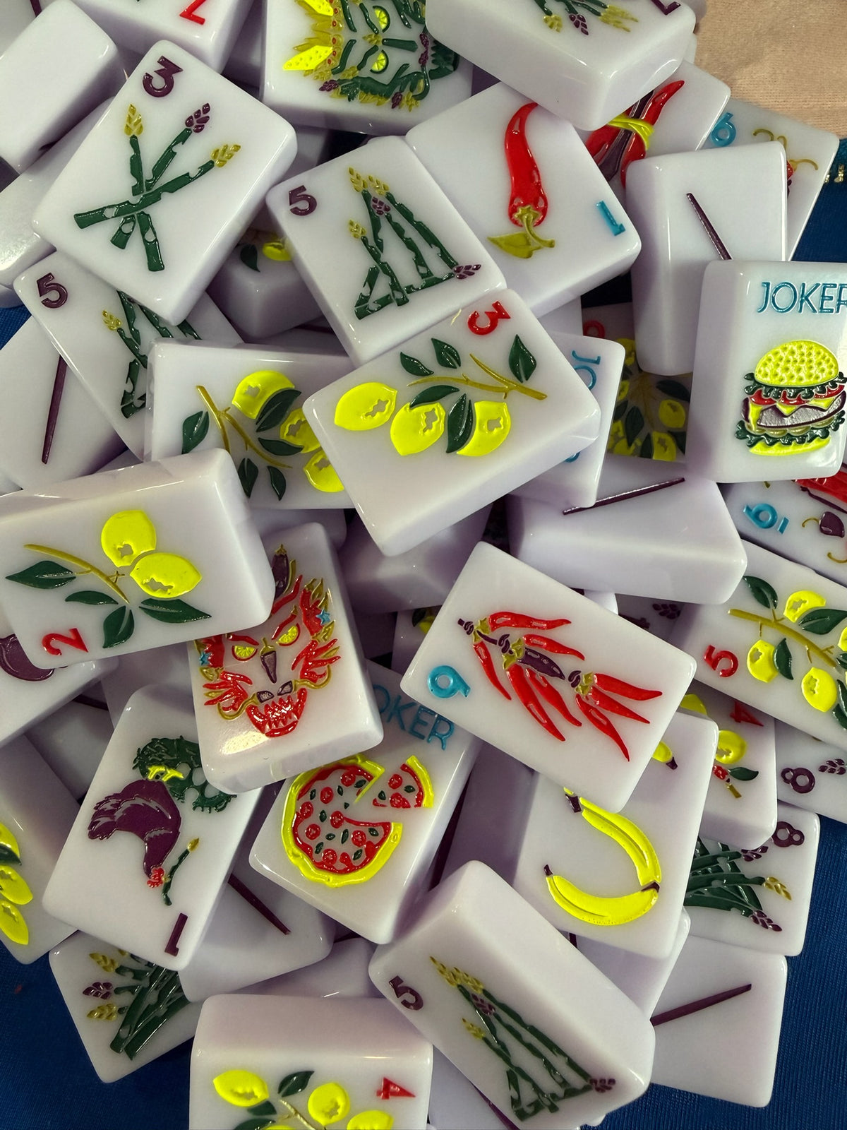 The Mahjong Line Foodie Tiles in Liliac