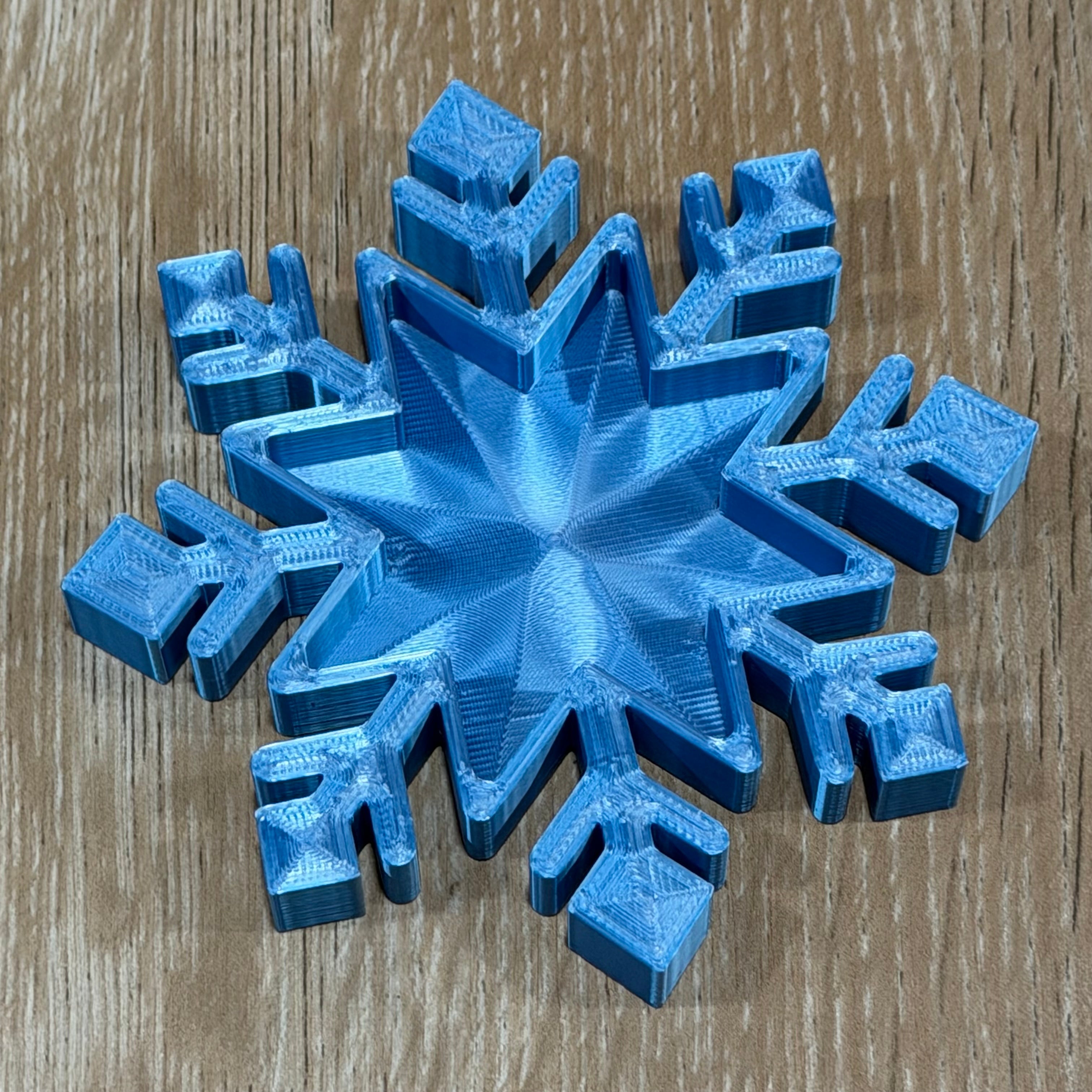 Icy Blue Snowflake Dice Dish