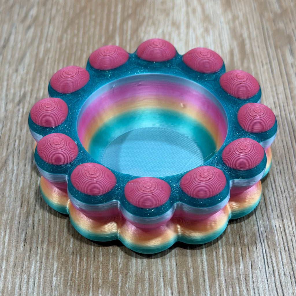 Funky Multicolor Bubble Dice Dish