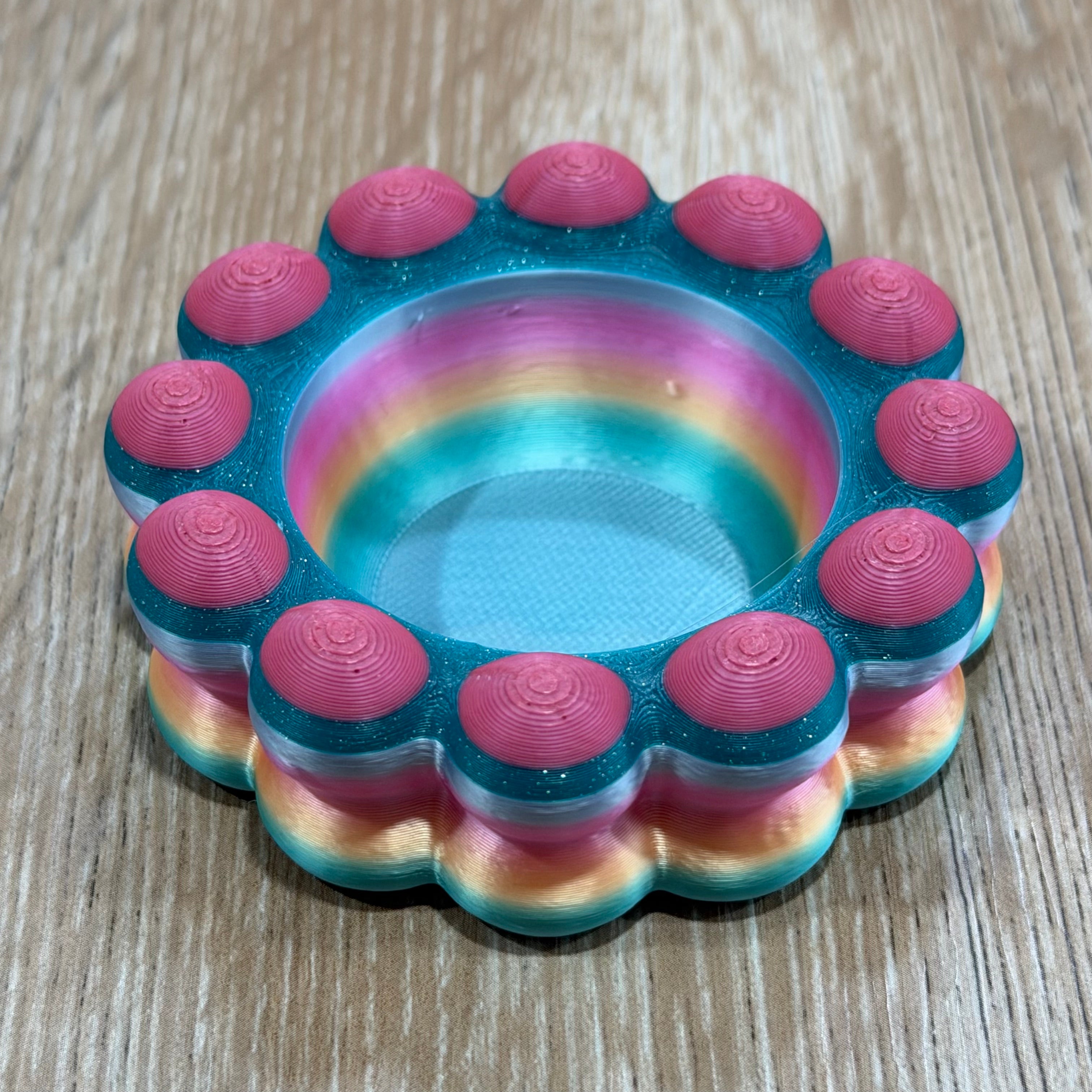 Funky Multicolor Bubble Dice Dish