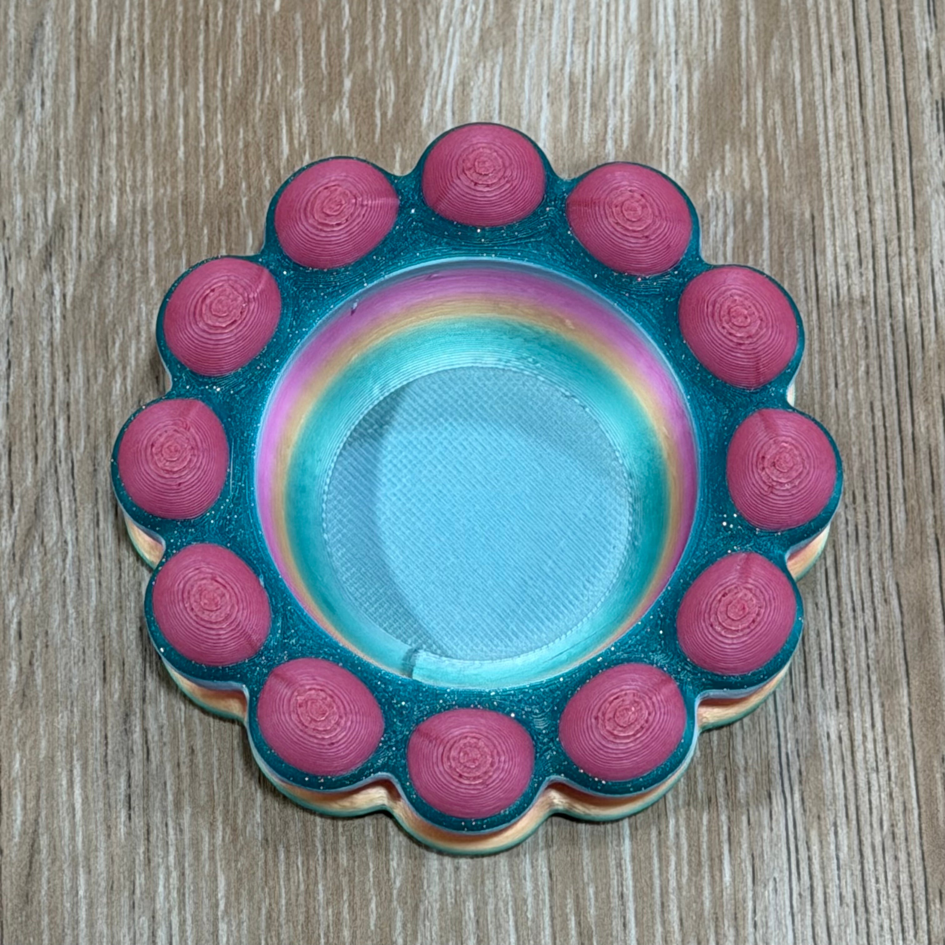 Funky Multicolor Bubble Dice Dish