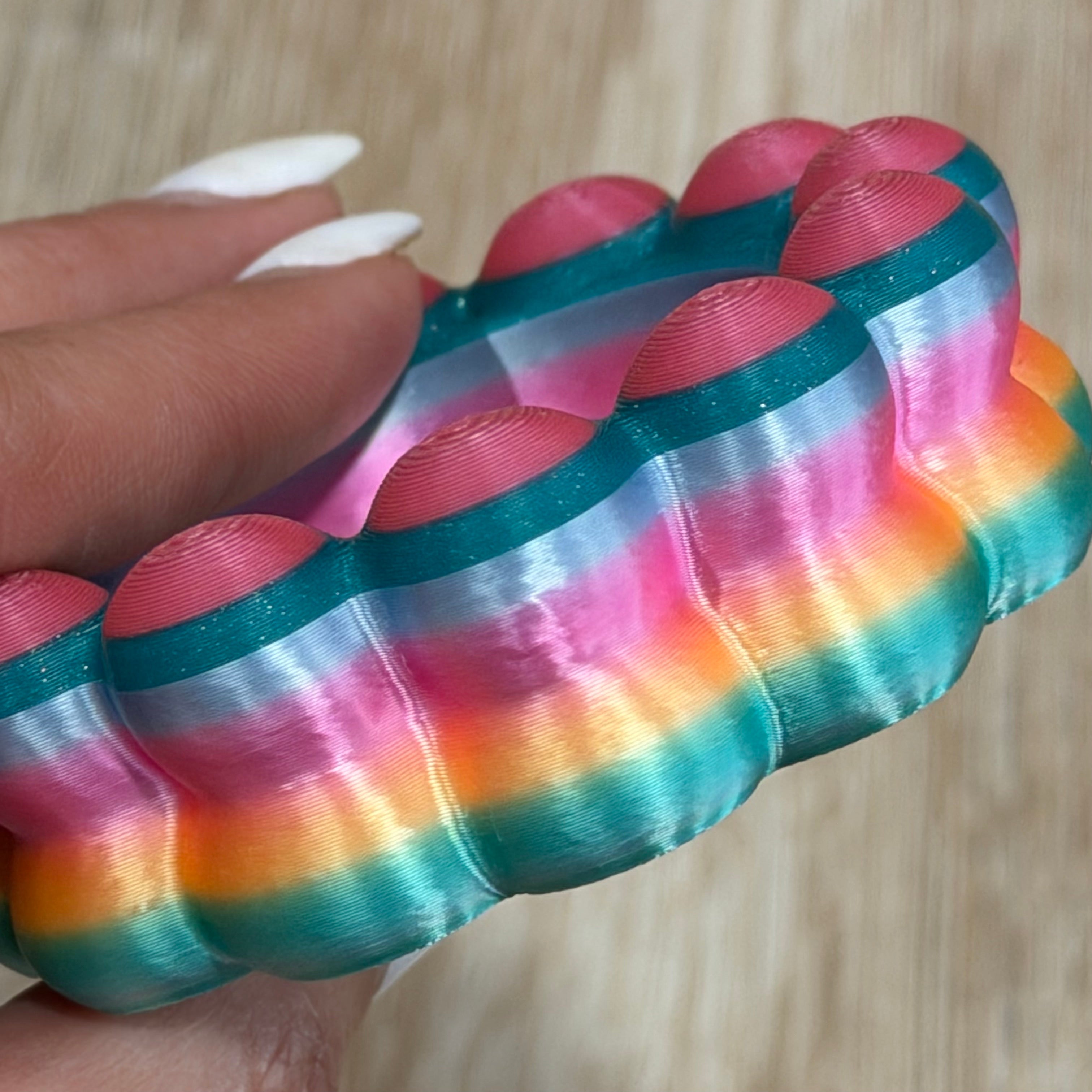 Funky Multicolor Bubble Dice Dish