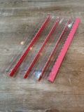 Mahj Mood Clear Acrylic Mahjong Rack Set with Pink Scallop Pushers