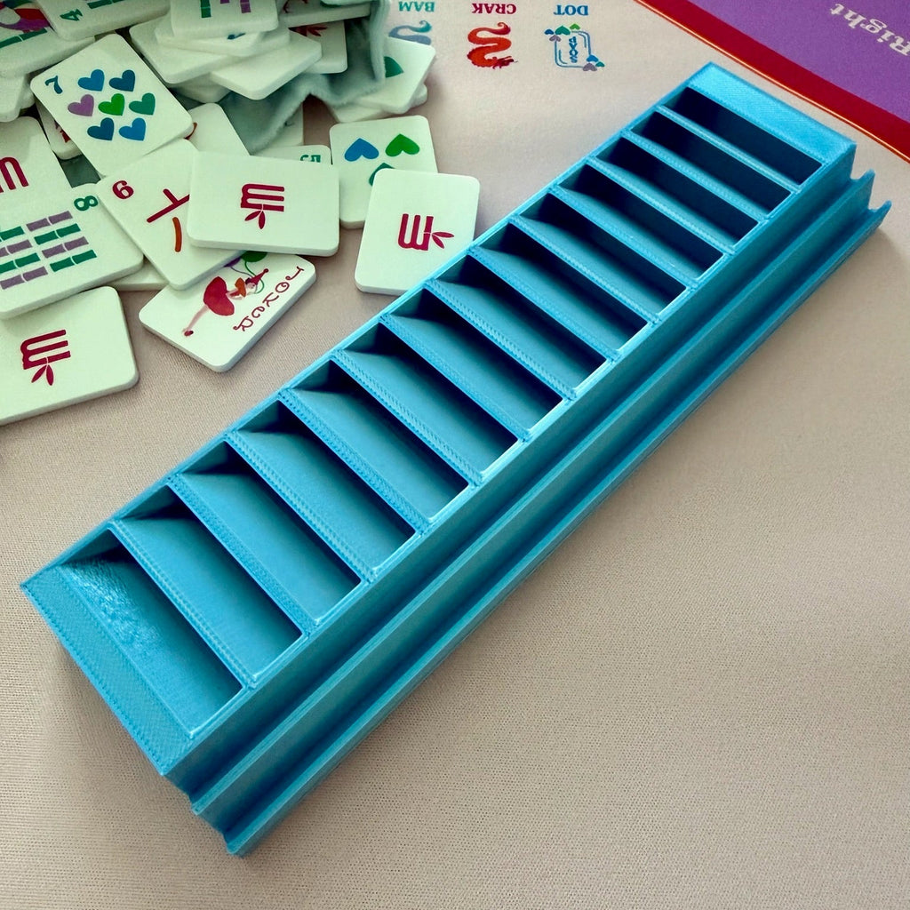 Slim Mahjong Tile Two Tier Rack with Exposure Slots