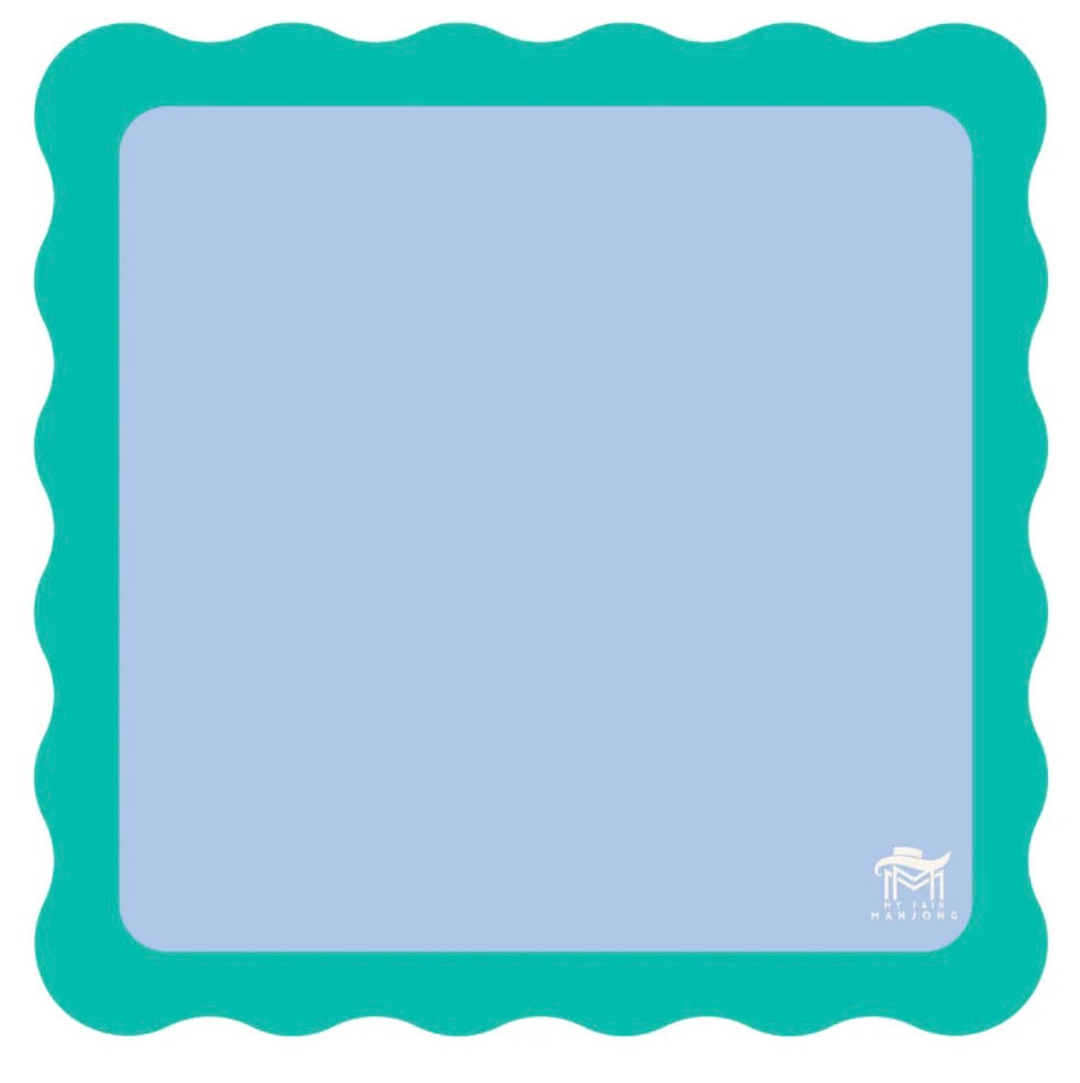 My Fair Mahjong Color Wave Scalloped Mahjong Mat
