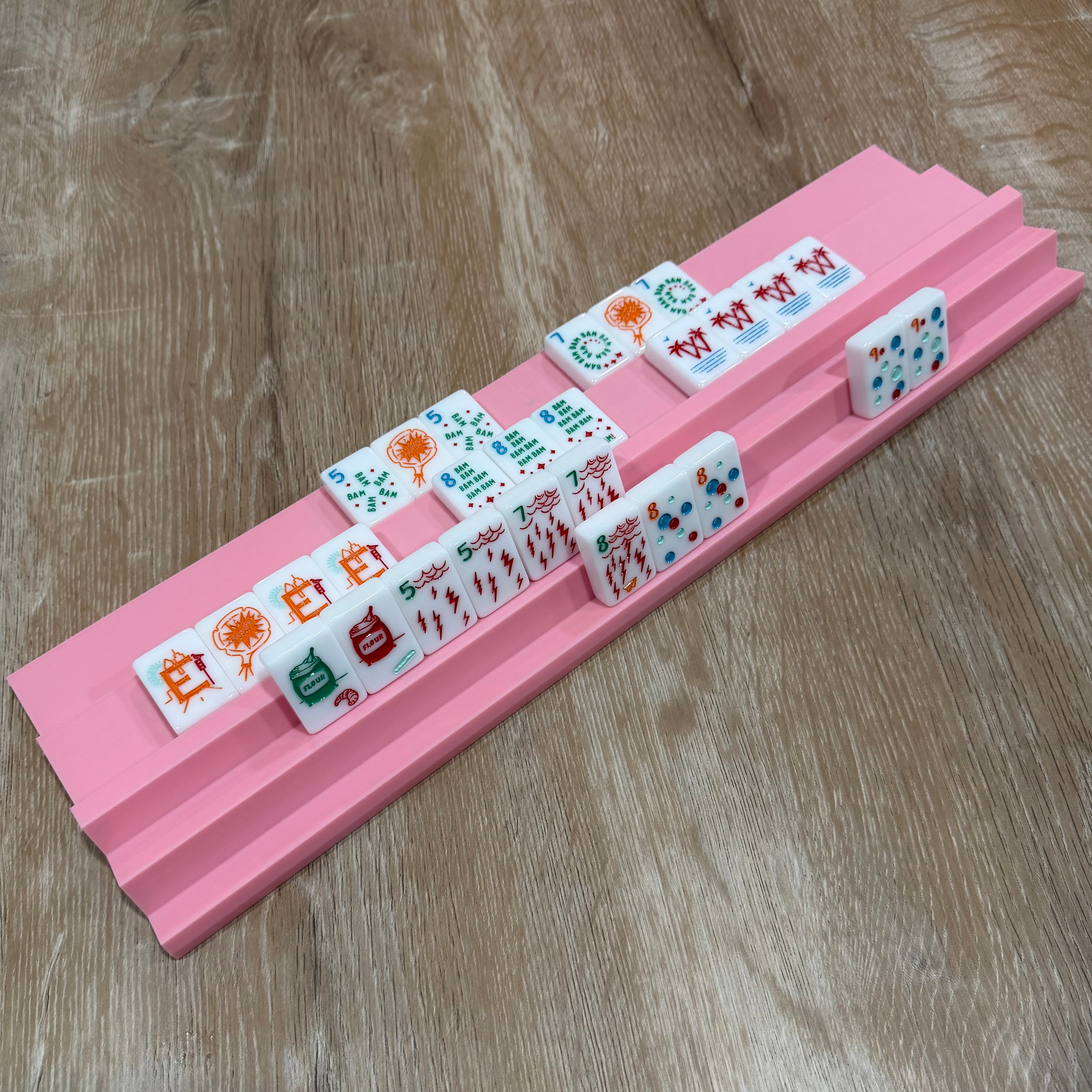 Two-Player Mahjong Double Rack - Set of 2