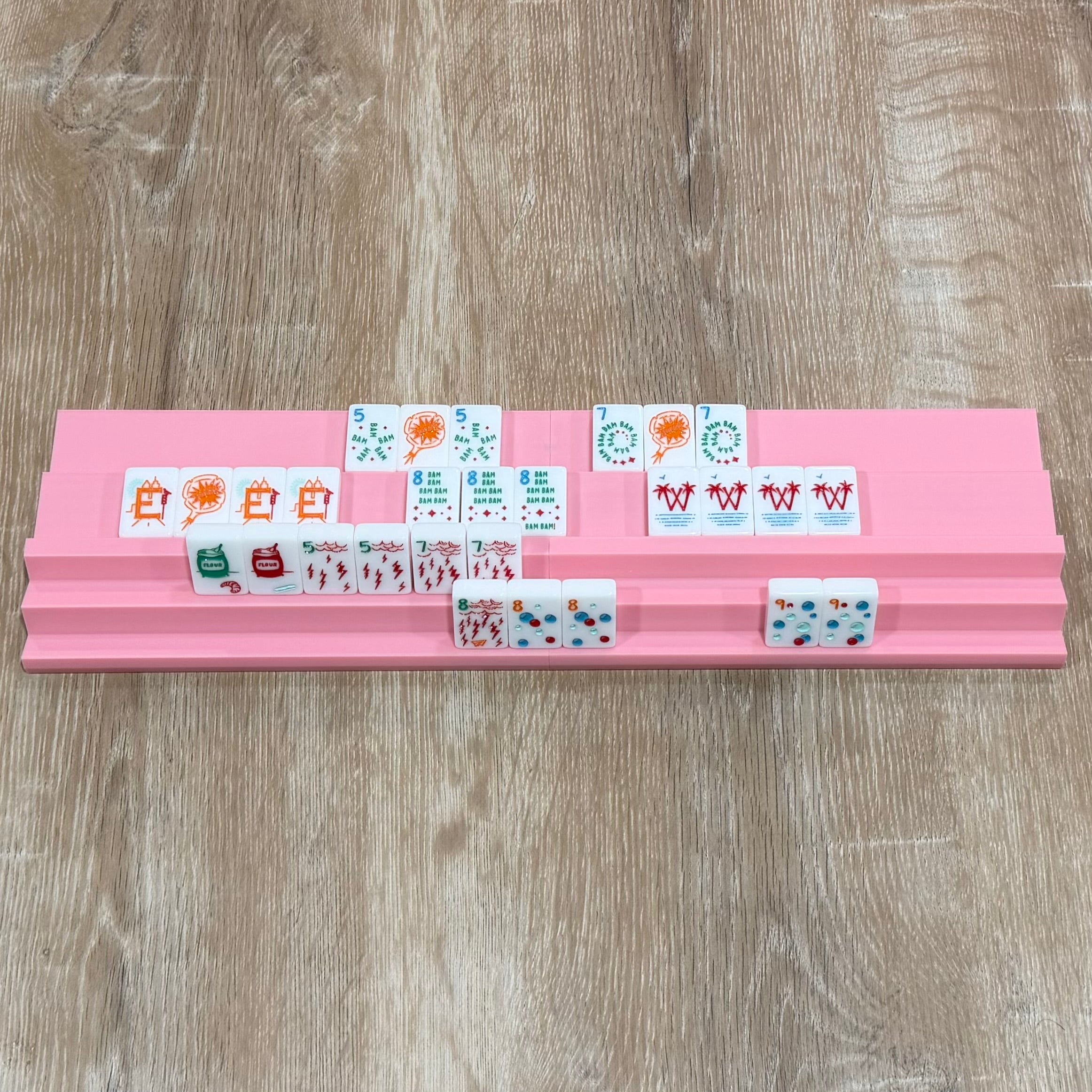 Two-Player Mahjong Double Rack - Set of 2