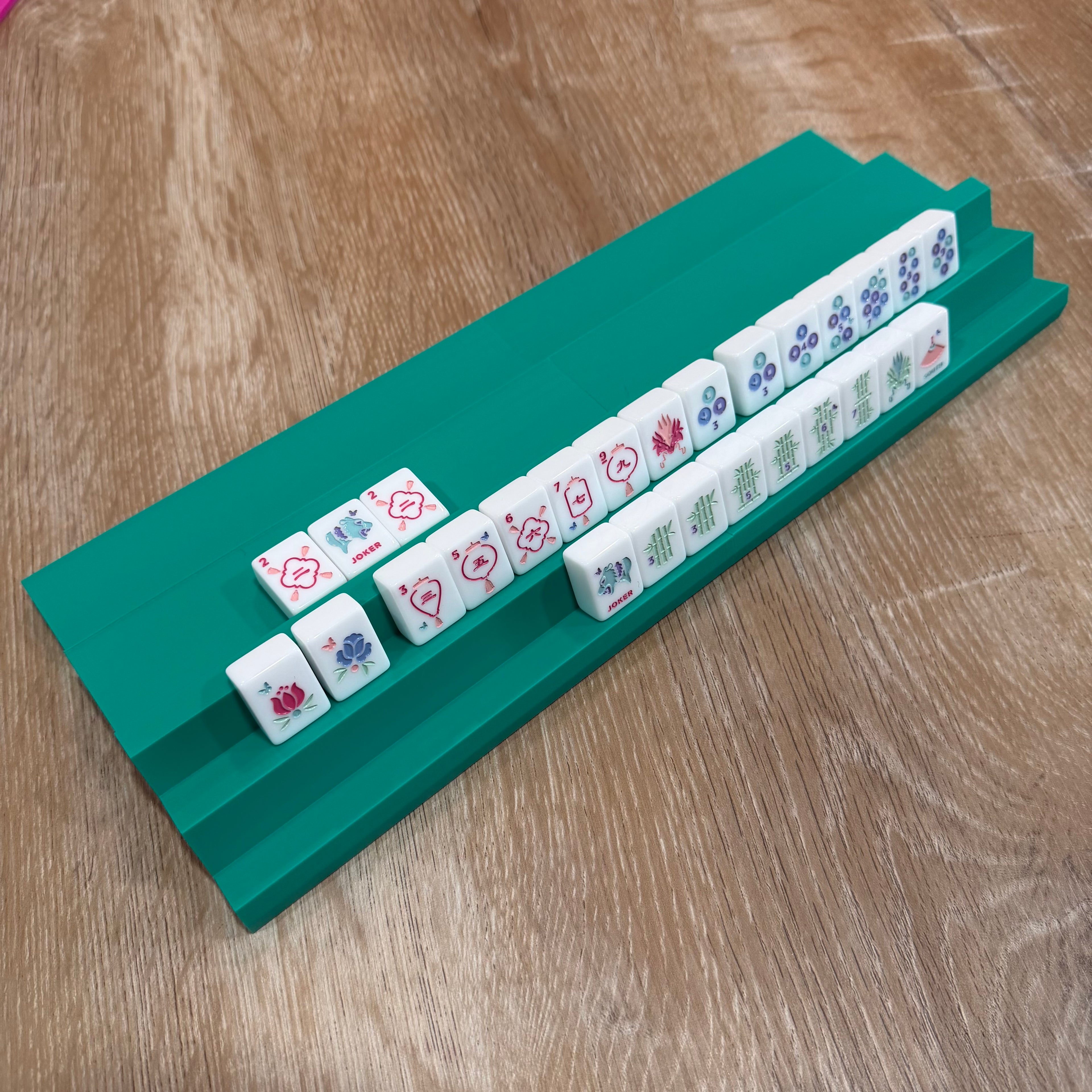 Travel Two-Player Mahjong Double Rack - Set of 2