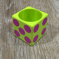 Chartreuse and Magenta Die Dice Dish