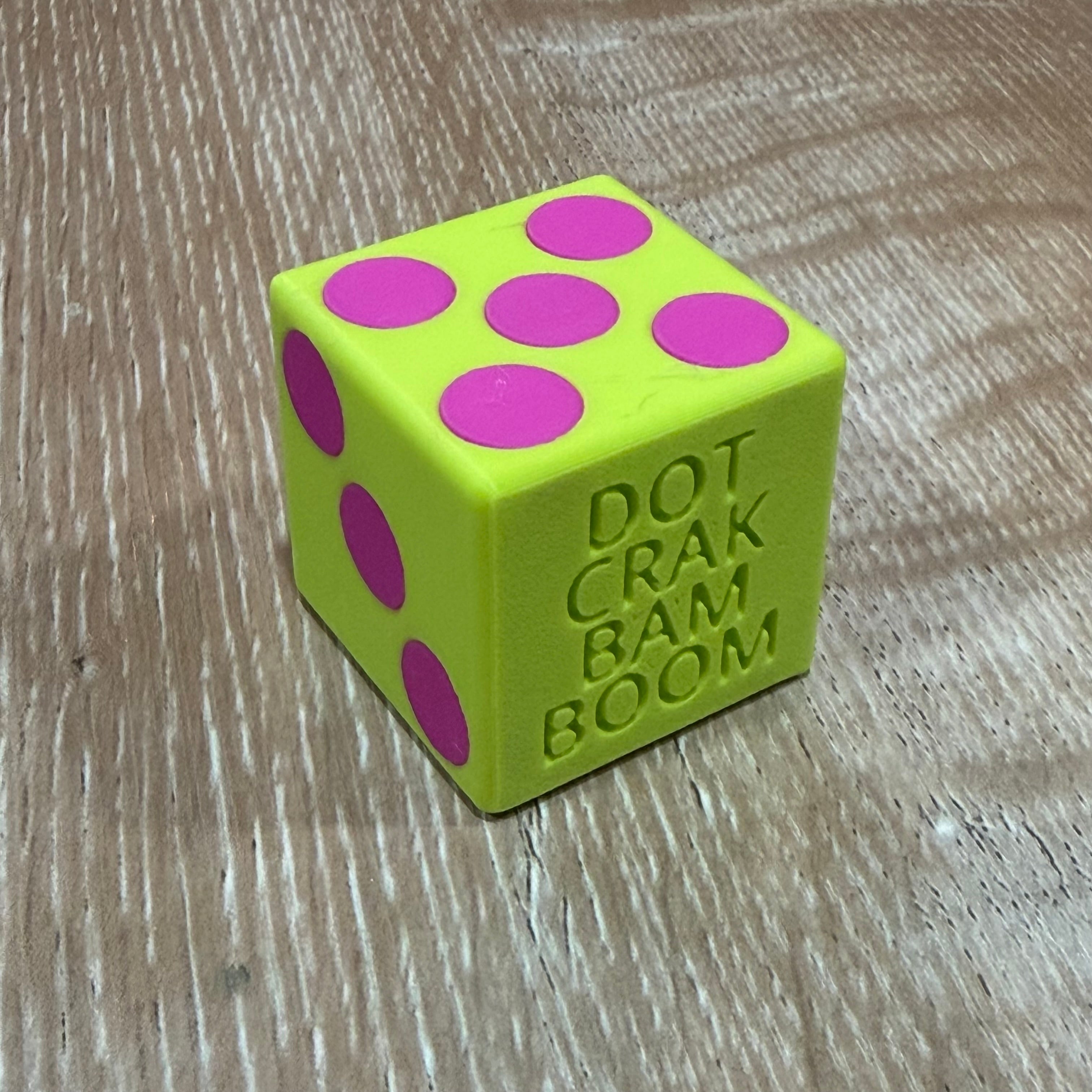 Chartreuse and Magenta Die Dice Dish