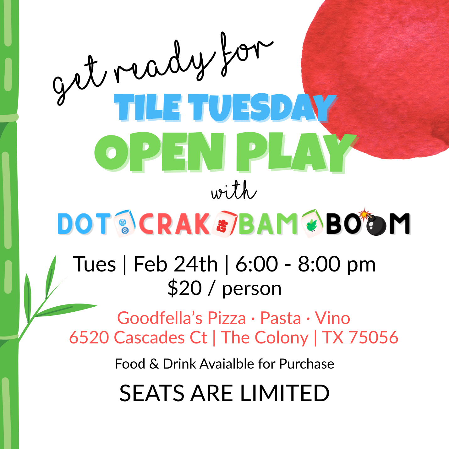 Tile Tuesday Open Play Tickets - Feb 24th
